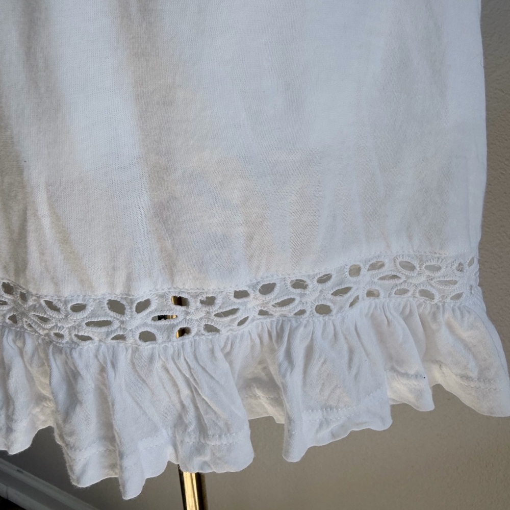 Urban Outfitters Short Sleeve Dress White Cotton Peasant Top - Picture 6 of 7